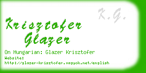 krisztofer glazer business card